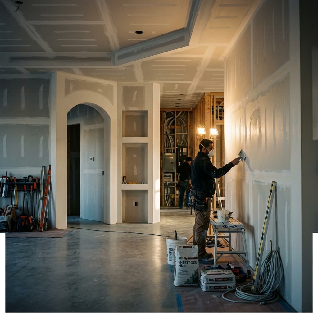 Clean, organized construction interior